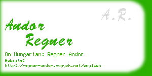 andor regner business card
